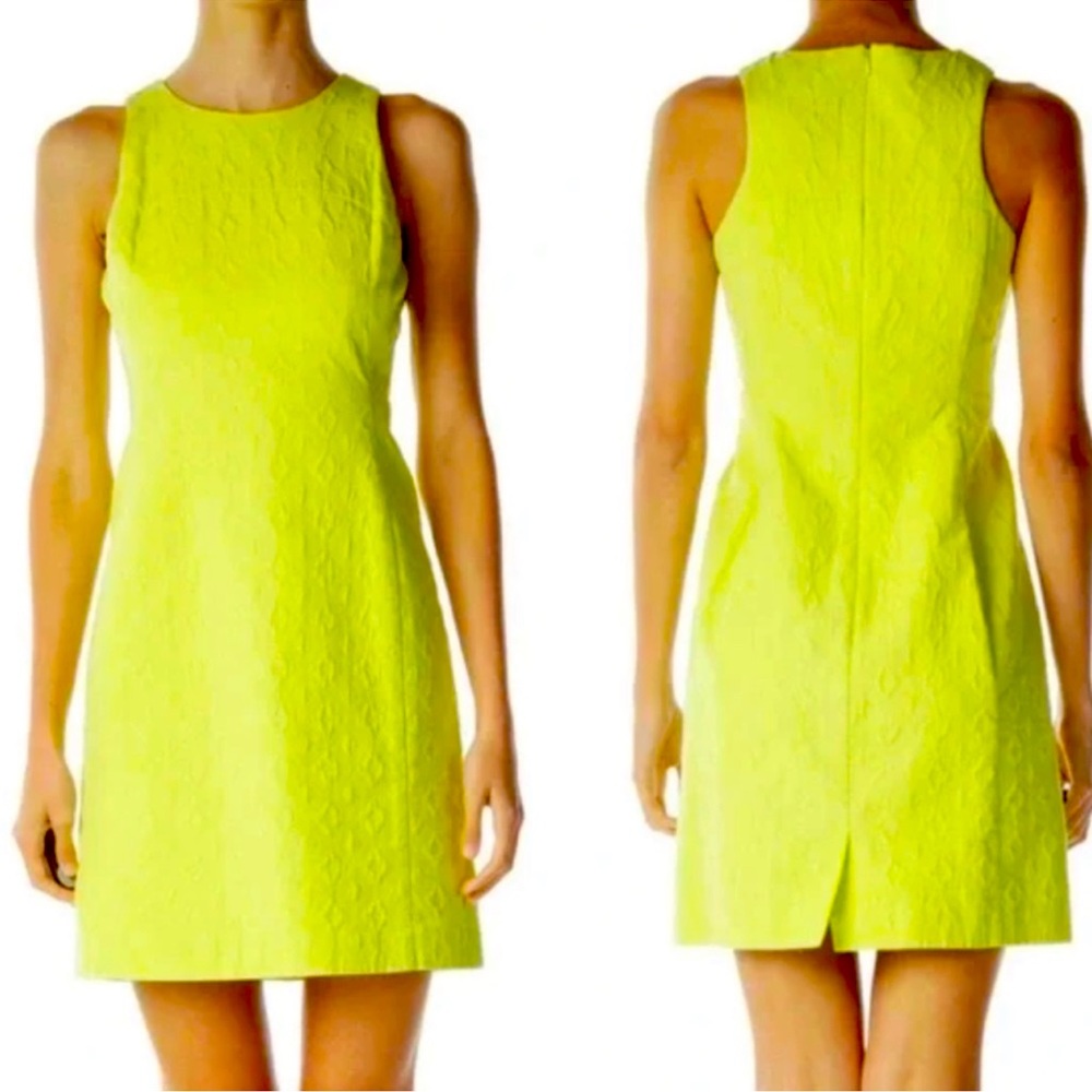 Banana Republic MILLY Collection Chartreuse Dress 10P